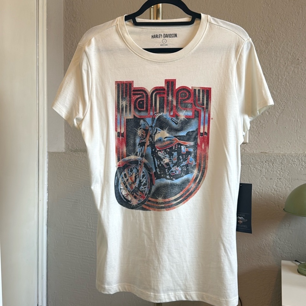 NWT - Harley-Davidson® Women's Retro Bike Graphic Tee - Size Large